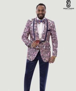 Men's Suits Wedding, Prom & Formal Attire Selection - Smart Choice 20 j186 navy pink 12